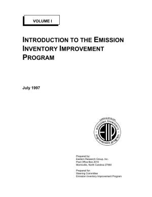Introduction to the Emission Improvement Program