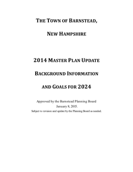 2014 Master Plan Update