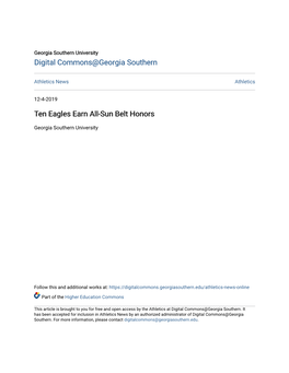 Ten Eagles Earn All-Sun Belt Honors