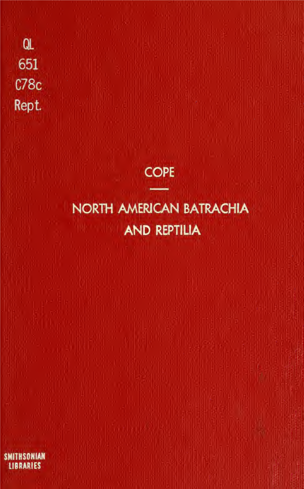 Check-List of North American Batrachia