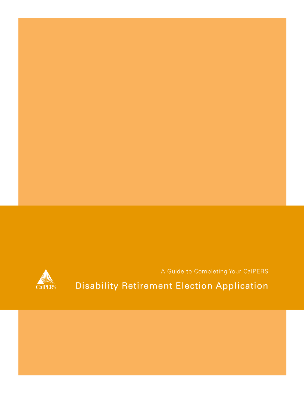 Disability Retirement Election Application (PUB 35)