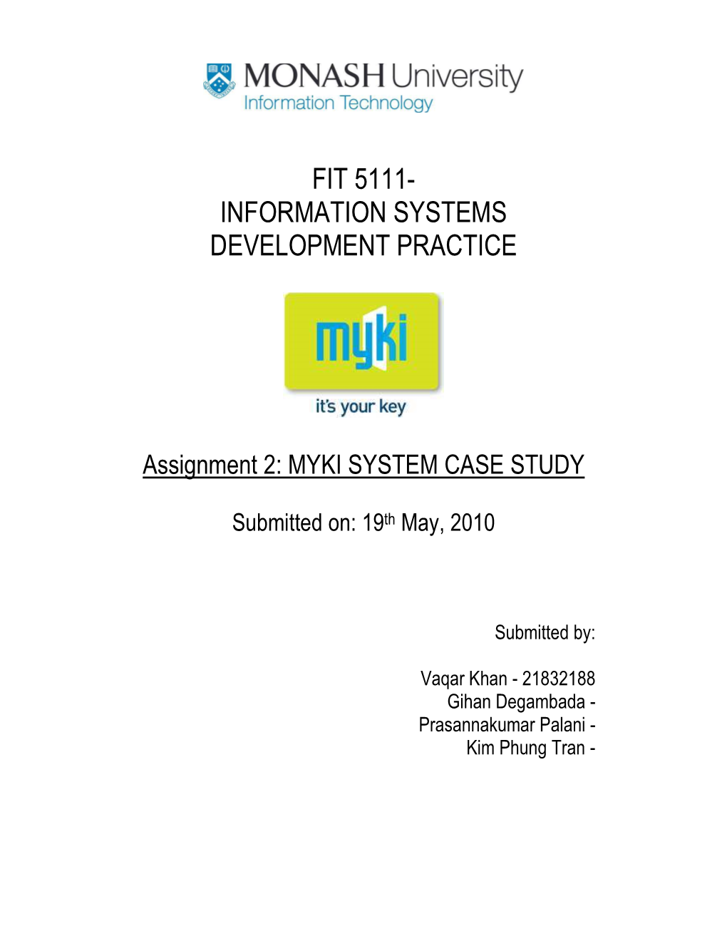 Fit 5111- Information Systems Development Practice