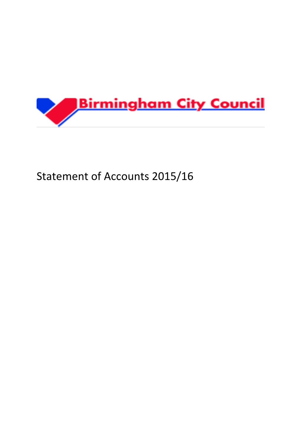 Birmingham City Council Accounts 2015 to 2016