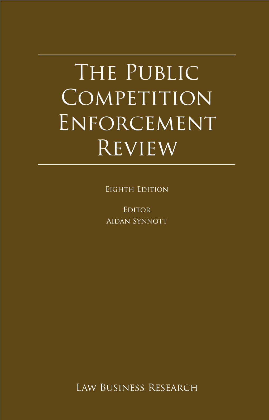 The Public Competition Enforcement Review