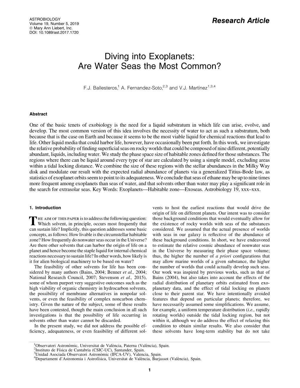 Diving Into Exoplanets: Are Water Seas the Most Common?