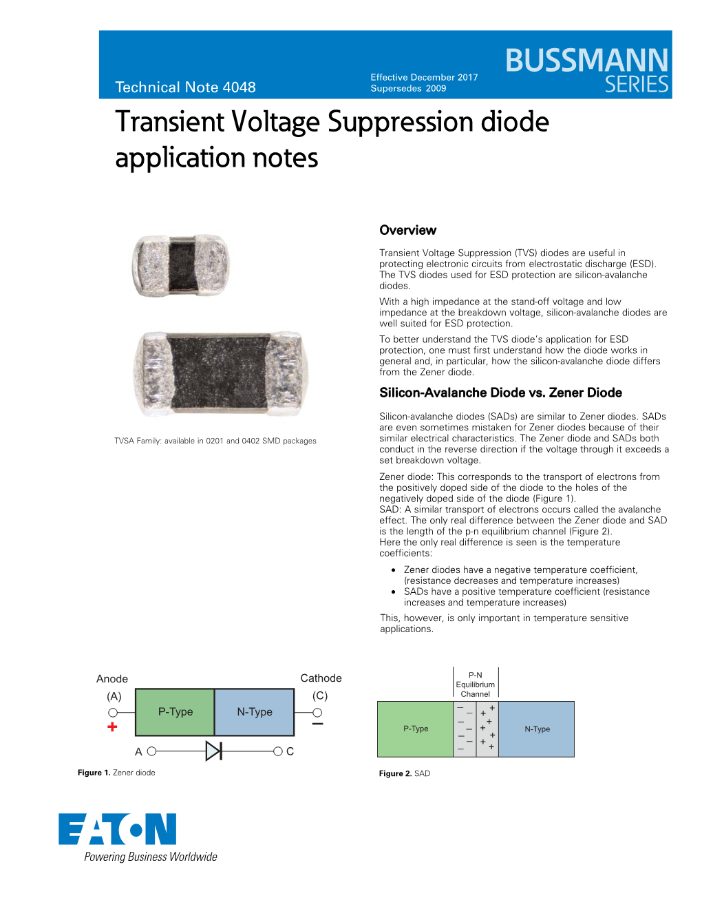 Transient Voltage Suppression Diode Application Notes