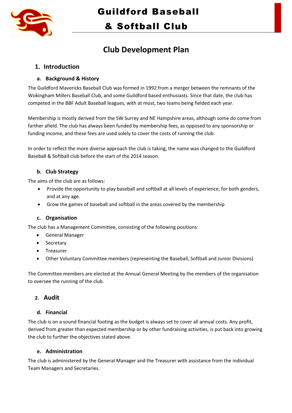 Club Development Plan