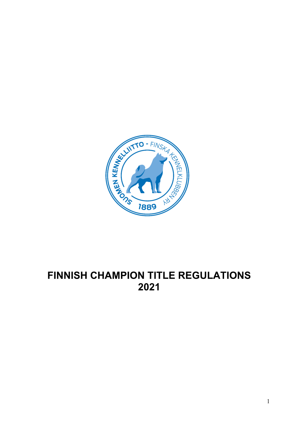 Finnish Champion Title Regulations 2021