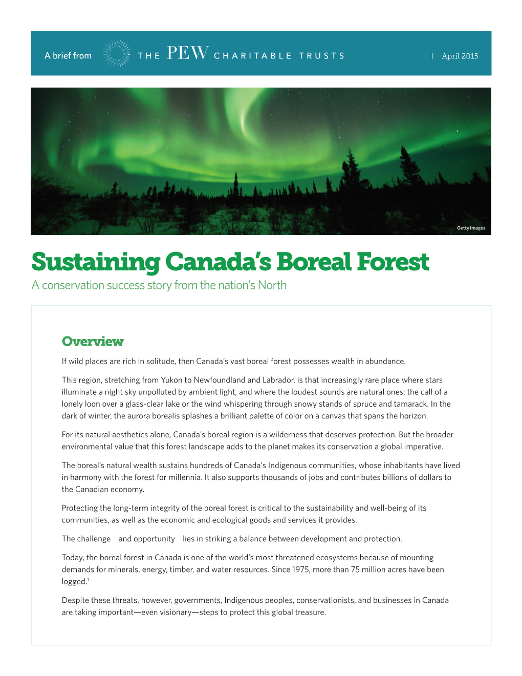 Sustaining Canada's Boreal Forest