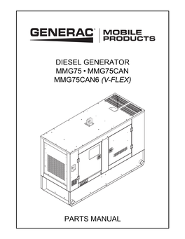 Diesel Generator Mmg75 • Mmg75can Mmg75can6 (V-Flex)