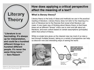 Literary Theory Handout