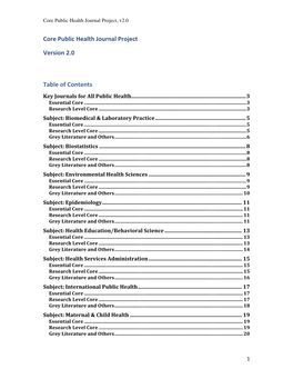 Core Public Health Journal Project V2