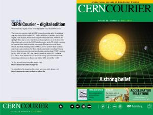 Digital Edition Welcome to the Digital Edition of the April 2016 Issue of CERN Courier