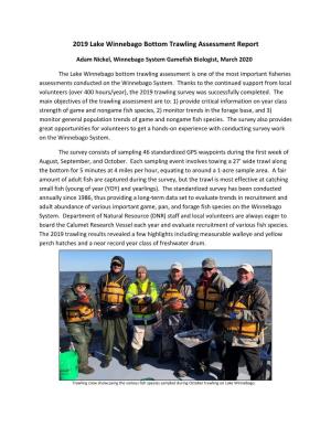 2019 Lake Winnebago Bottom Trawling Assessment Report
