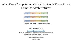 What Every Computational Physicist Should Know About Computer Architecture*