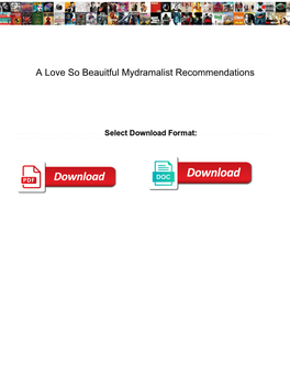 A Love So Beauitful Mydramalist Recommendations