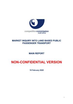 Market Inquiry Into Land Based Public Passenger Transport Main Report