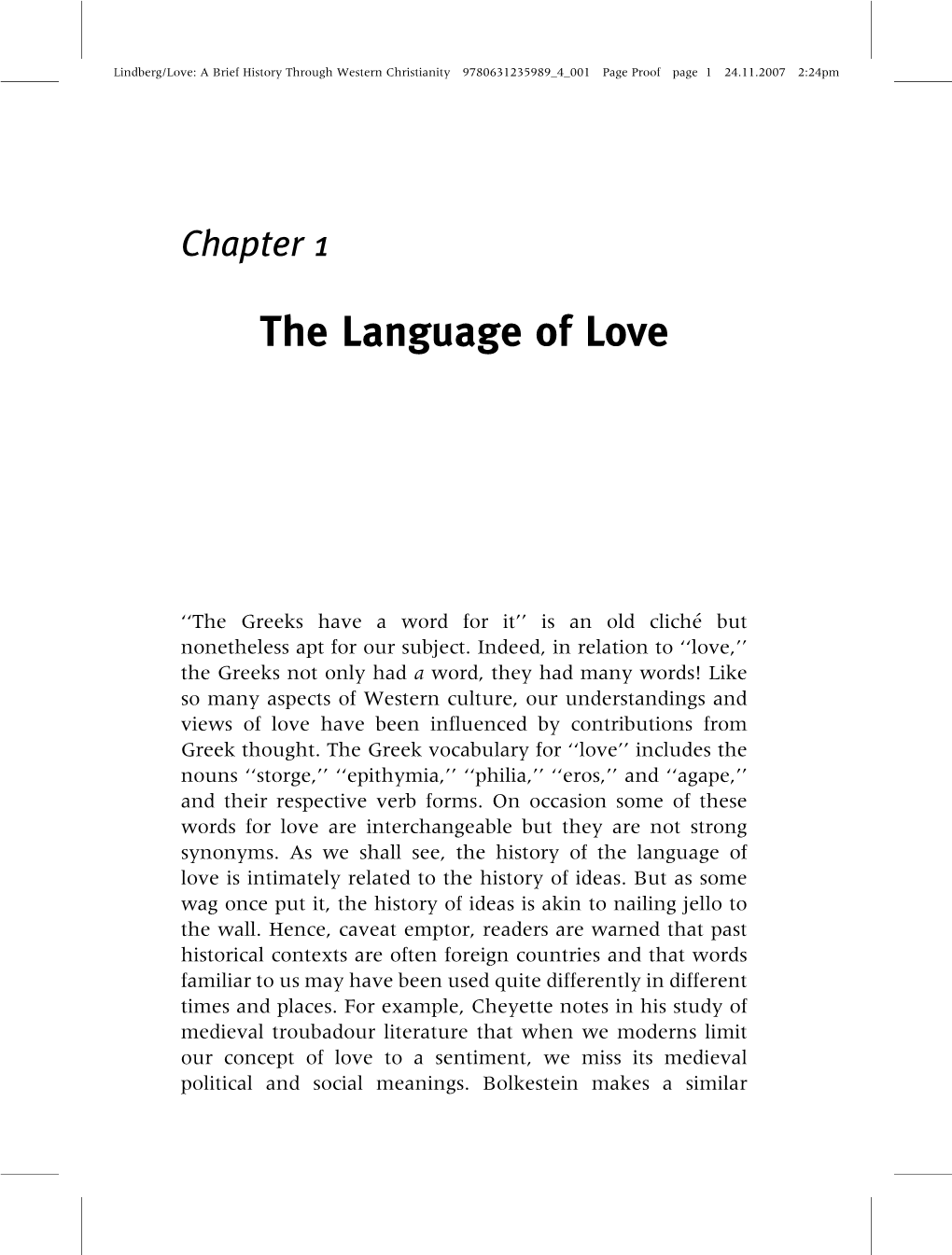 The Language of Love