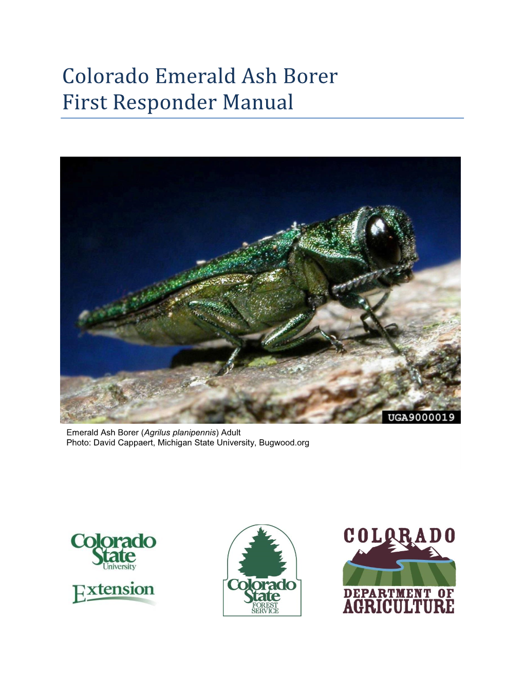 Colorado Emerald Ash Borer First Responder Manual
