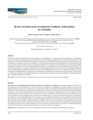 Review on Hard Coral Recruitment (Cnidaria: Scleractinia) in Colombia