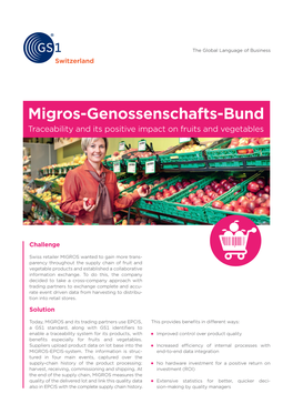 Migros-Genossenschafts-Bund Traceability and Its Positive Impact on Fruits and Vegetables