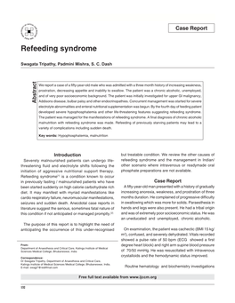 Refeeding Syndrome