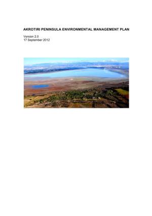 Akrotiri Peninsula Environmental Management Plan