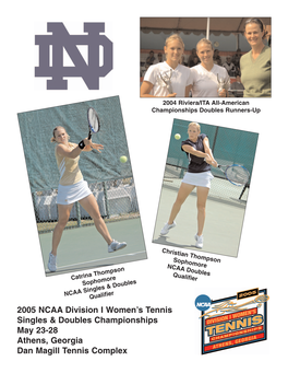 2005 NCAA Division I Women's Tennis Singles & Doubles