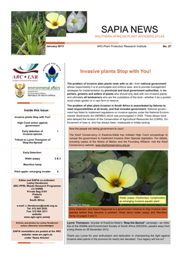 Sapia News Southern African Plant Invaders Atlas