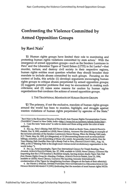 Confronting the Violence Committed by Armed Opposition Groups