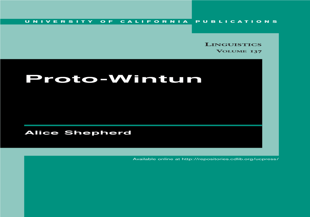 Proto-Wintun Vol