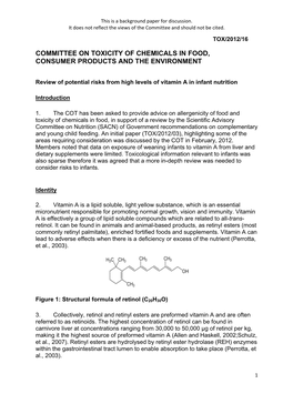 Committee on Toxicity of Chemicals in Food, Consumer Products and the Environment