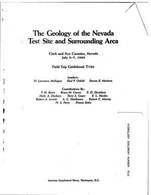 The Geology of the Nevada Test Site and Surrounding Area