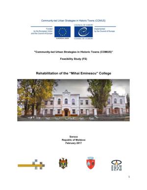 Rehabilitation of the “Mihai Eminescu” College