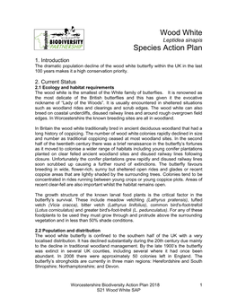 Wood White Leptidea Sinapis Species Action Plan