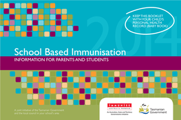 School Based Immunisation INFORMATION for PARENTS and STUDENTS
