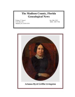 The Madison County, Florida Genealogical News