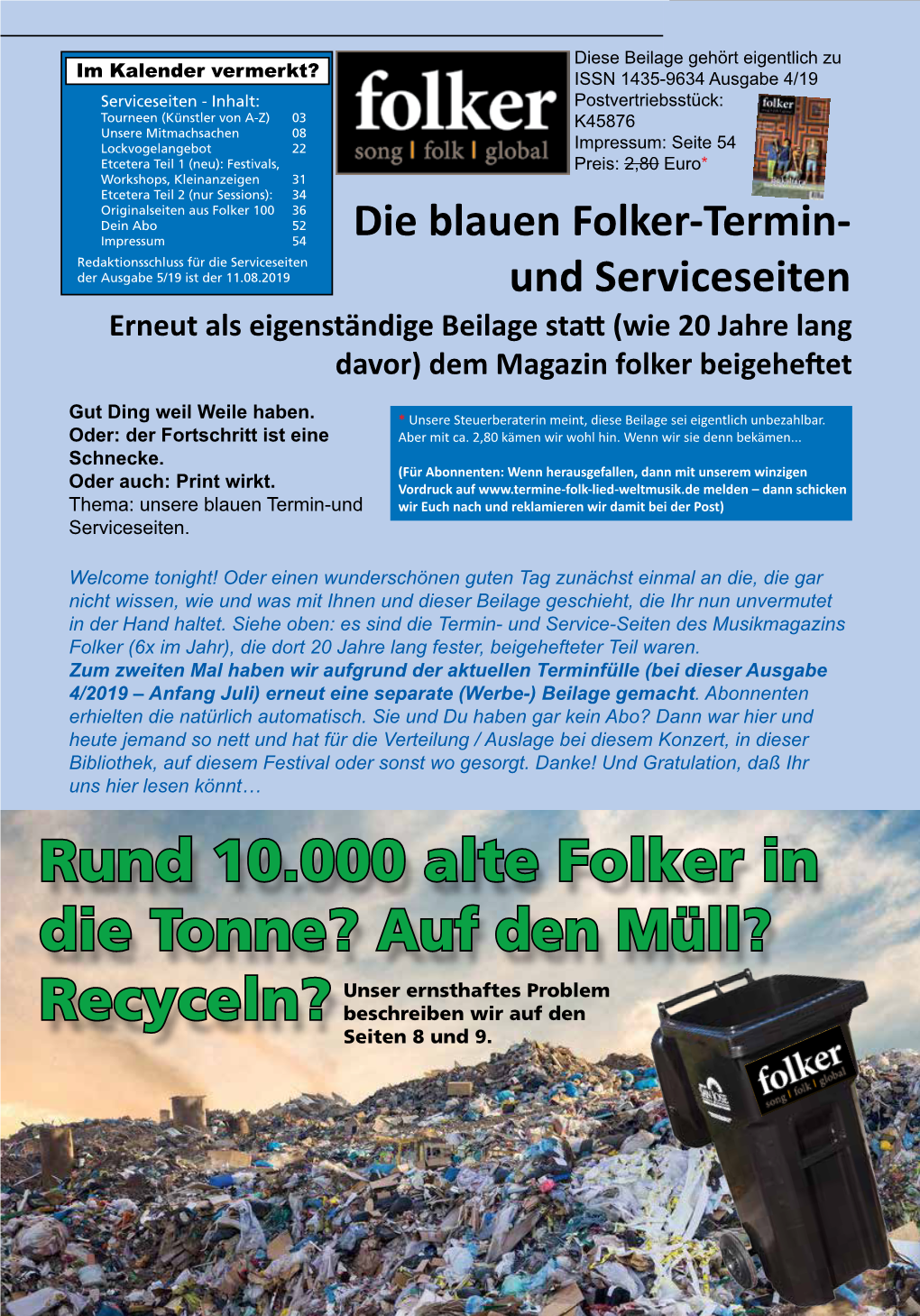 Rund 10.000 Alte Folker in Die Tonne? Auf Den Müll? Recyceln?