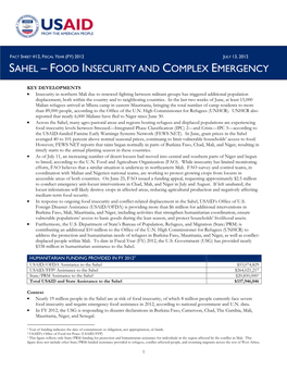 Food Insecurity and Complex Emergency