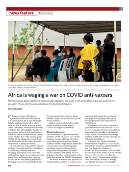 Africa Is Waging a War on COVID Anti-Vaxxers