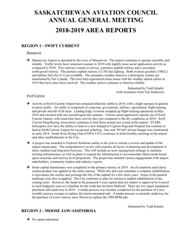 2018-2019 Area Reports