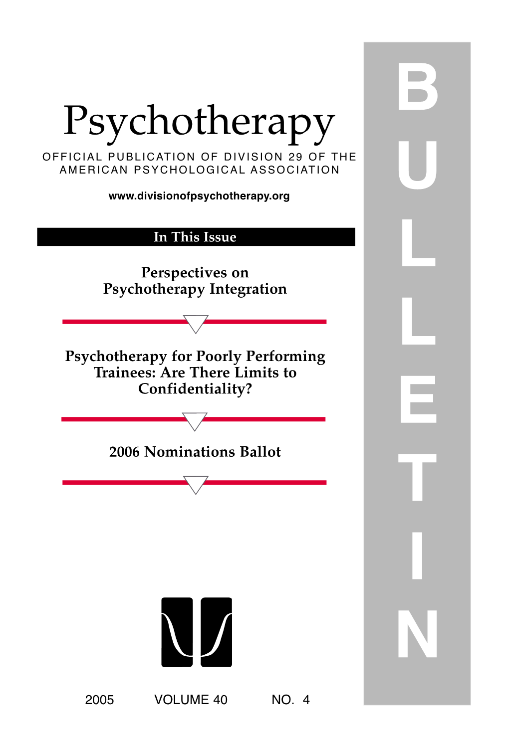 2005 Psychotherapy Bulletin, Volume 40, Number 4