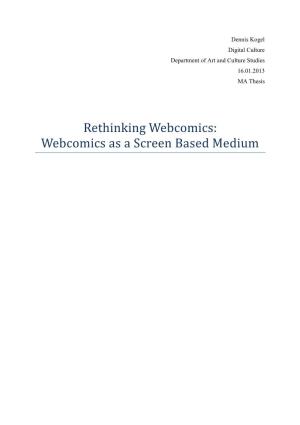 Rethinking Webcomics: Webcomics As a Screen Based Medium