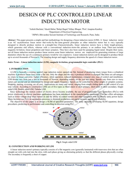 Design of Plc Controlled Linear Induction Motor