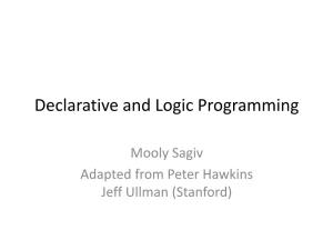 Declarative and Logic Programming