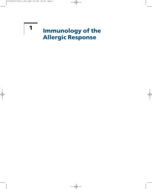 Immunology of the Allergic Response 1