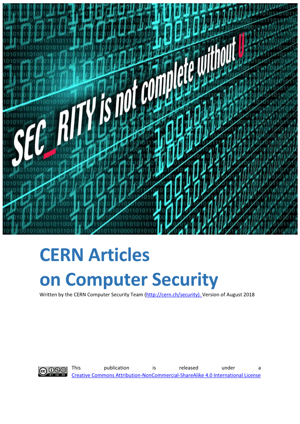 CERN Articles on Computer Security Written by the CERN Computer Security Team (