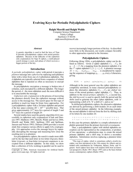 Evolving Keys for Periodic Polyalphabetic Ciphers