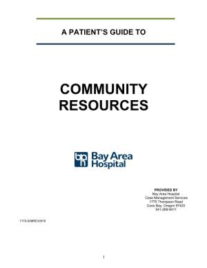 A Patient's Guide to Community Resources