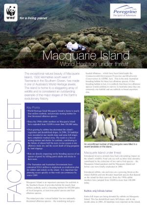 Macquarie Island World Heritage Under Threat